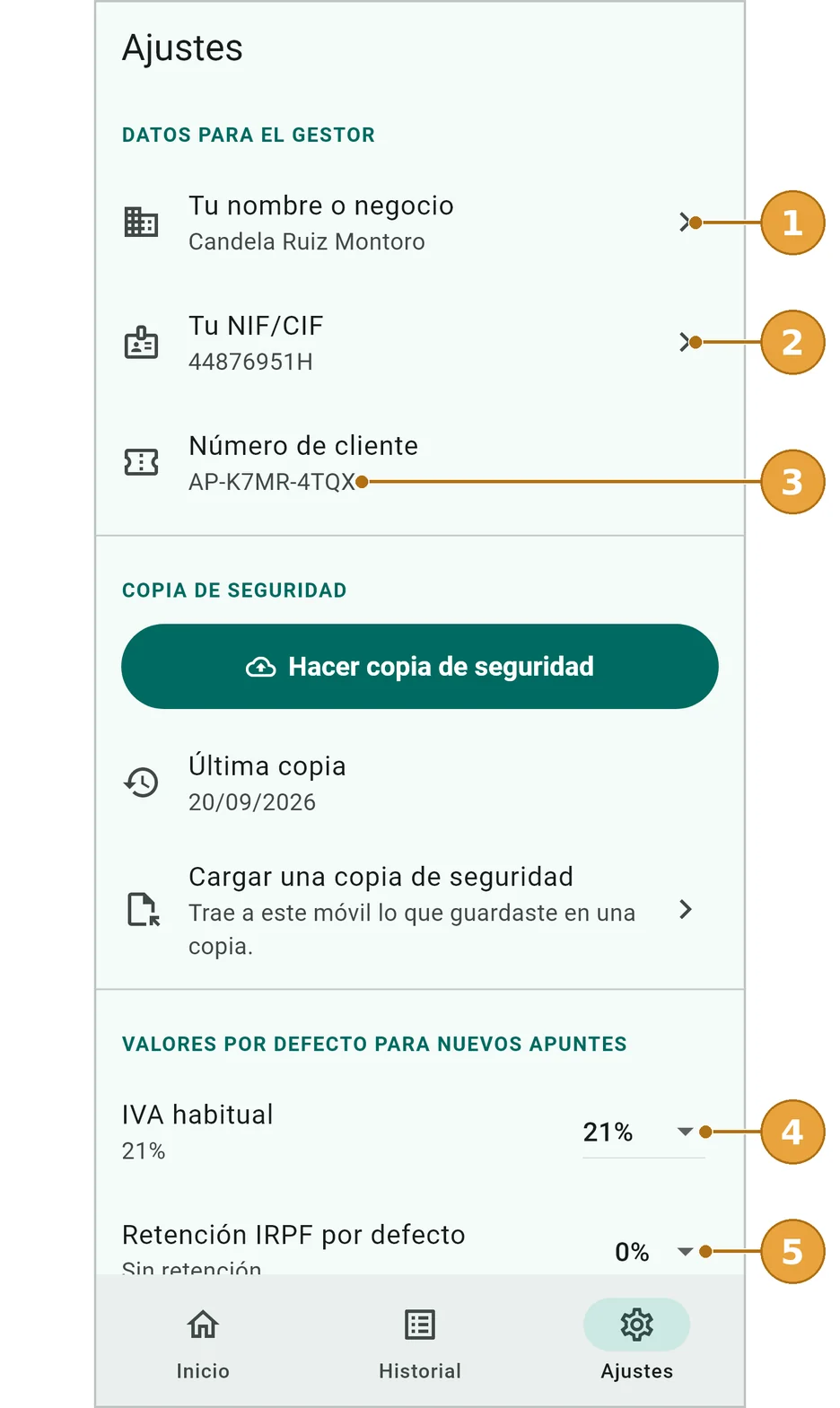 Ajustes